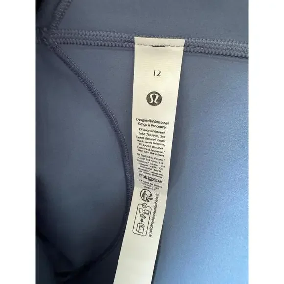 Lululemon Glow Up Tight High Rise 28” Washed Denim Size 12 NWT